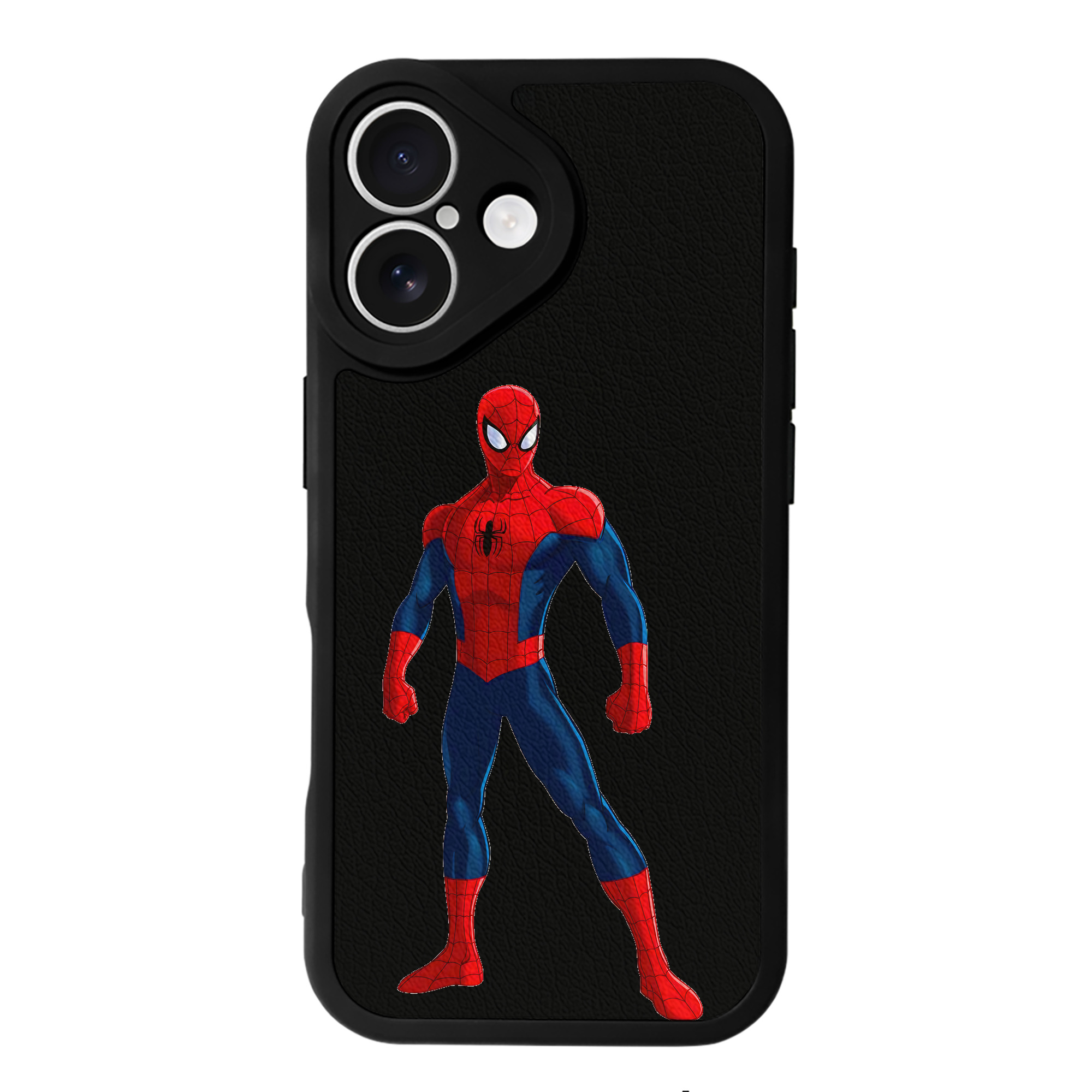 Spider Man スパイダーマン 【iPhone 16シリーズ対応】シリコンスマホケース（レザー調） 材質：シリコン